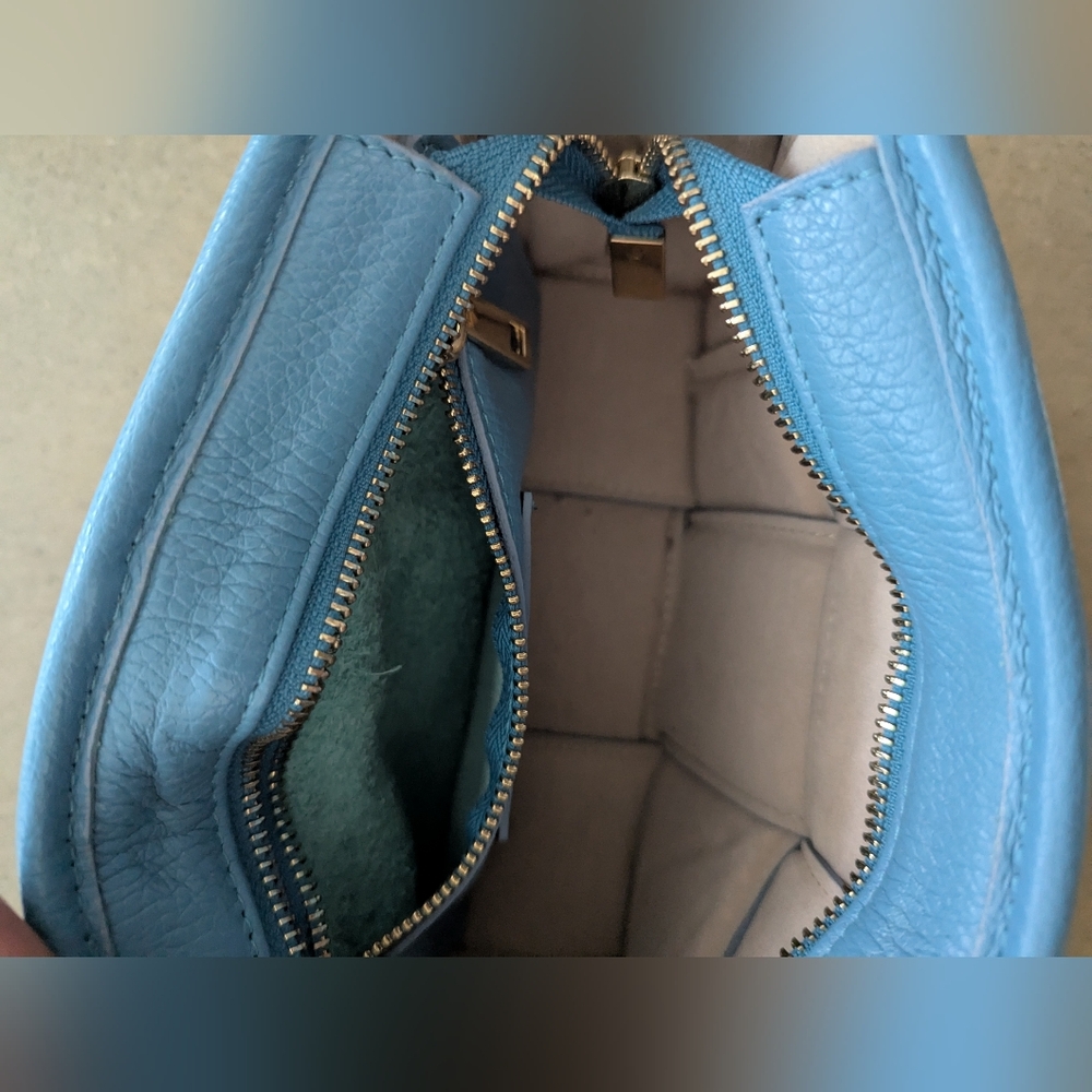 Monika Bini ROBINS EGG LEATHER HANDBAG - Picture 7 of 8